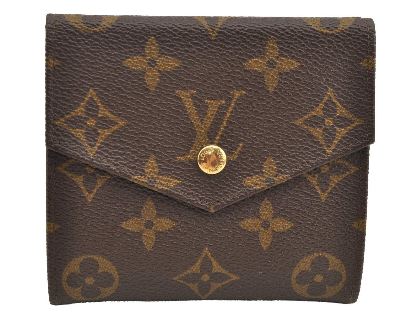 Authentic Louis Vuitton Monogram Porte Monnaie Billets Wallet M61660 LV 5527I