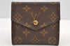 Authentic Louis Vuitton Monogram Porte Monnaie Billets Wallet M61660 LV 5527I