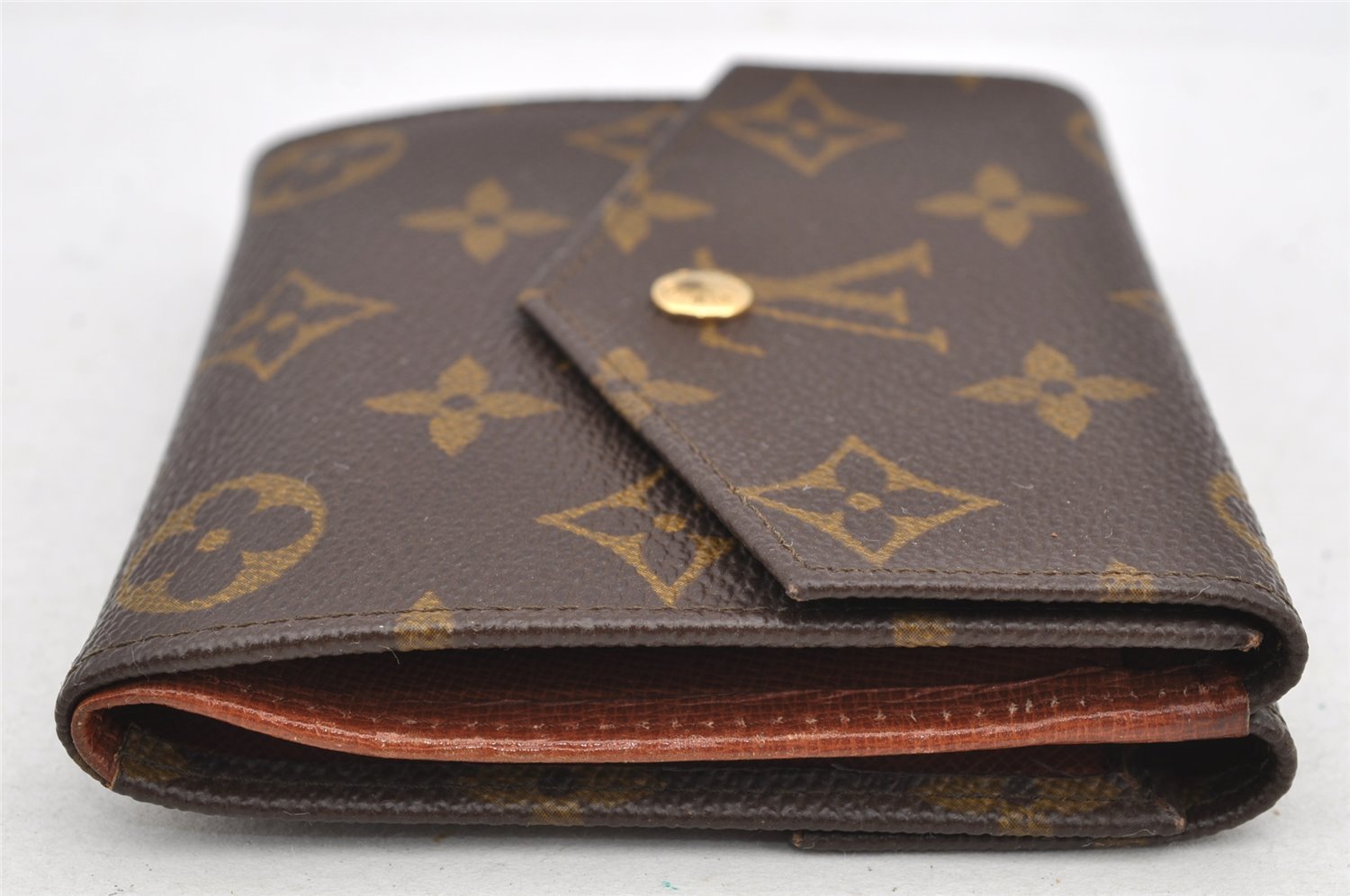 Authentic Louis Vuitton Monogram Porte Monnaie Billets Wallet M61660 LV 5527I