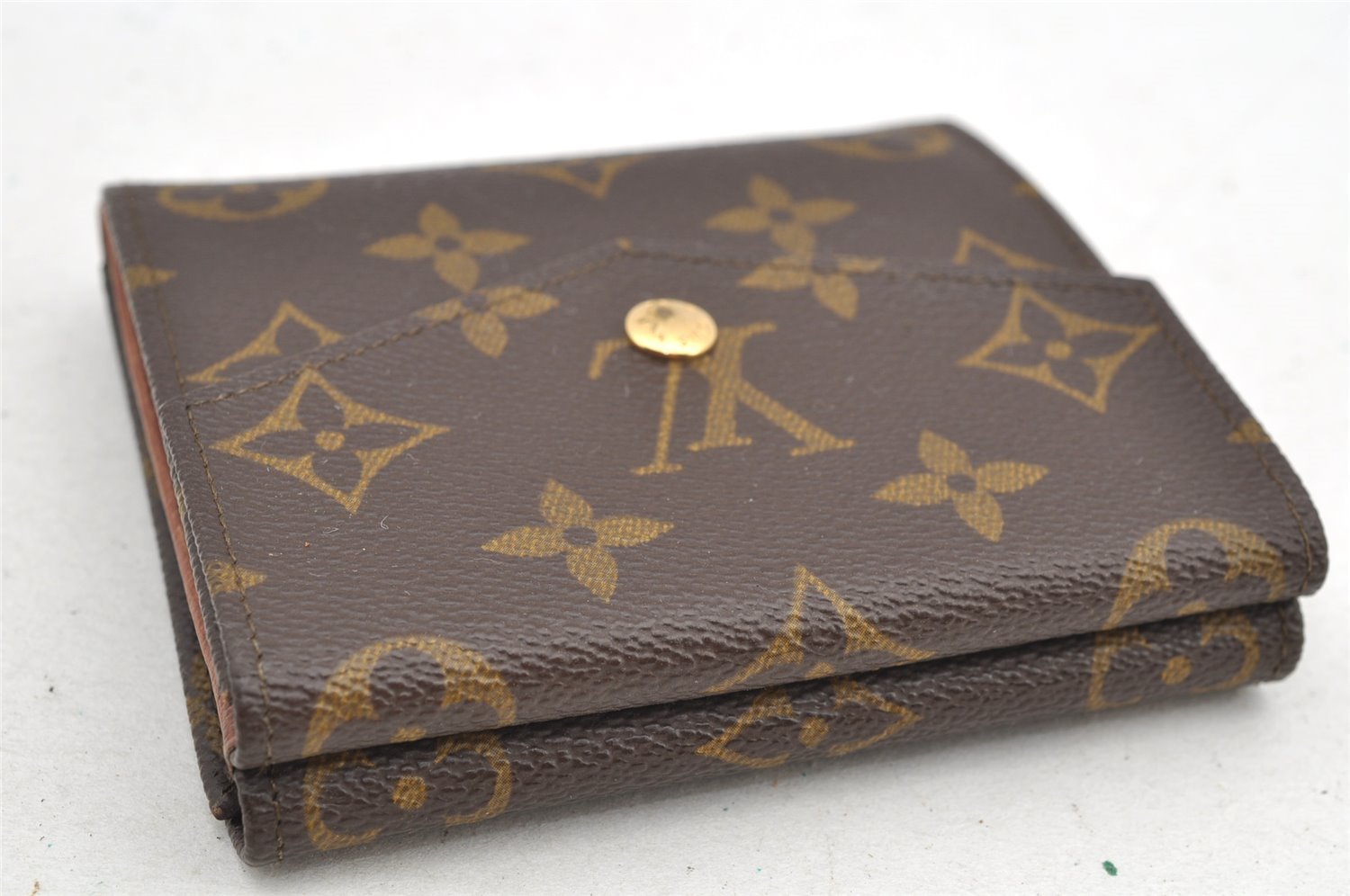 Authentic Louis Vuitton Monogram Porte Monnaie Billets Wallet M61660 LV 5527I