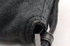 Authentic FENDI Mamma Baguette Shoulder Hand Bag Cotton Leather Gray 5528I