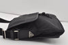 Authentic PRADA Nylon Tessuto Saffiano Leather Shoulder Cross Bag Black 5530I