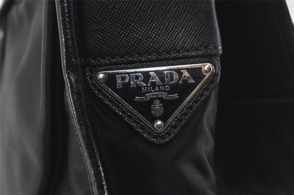 Authentic PRADA Nylon Tessuto Saffiano Leather Shoulder Cross Bag Black 5530I