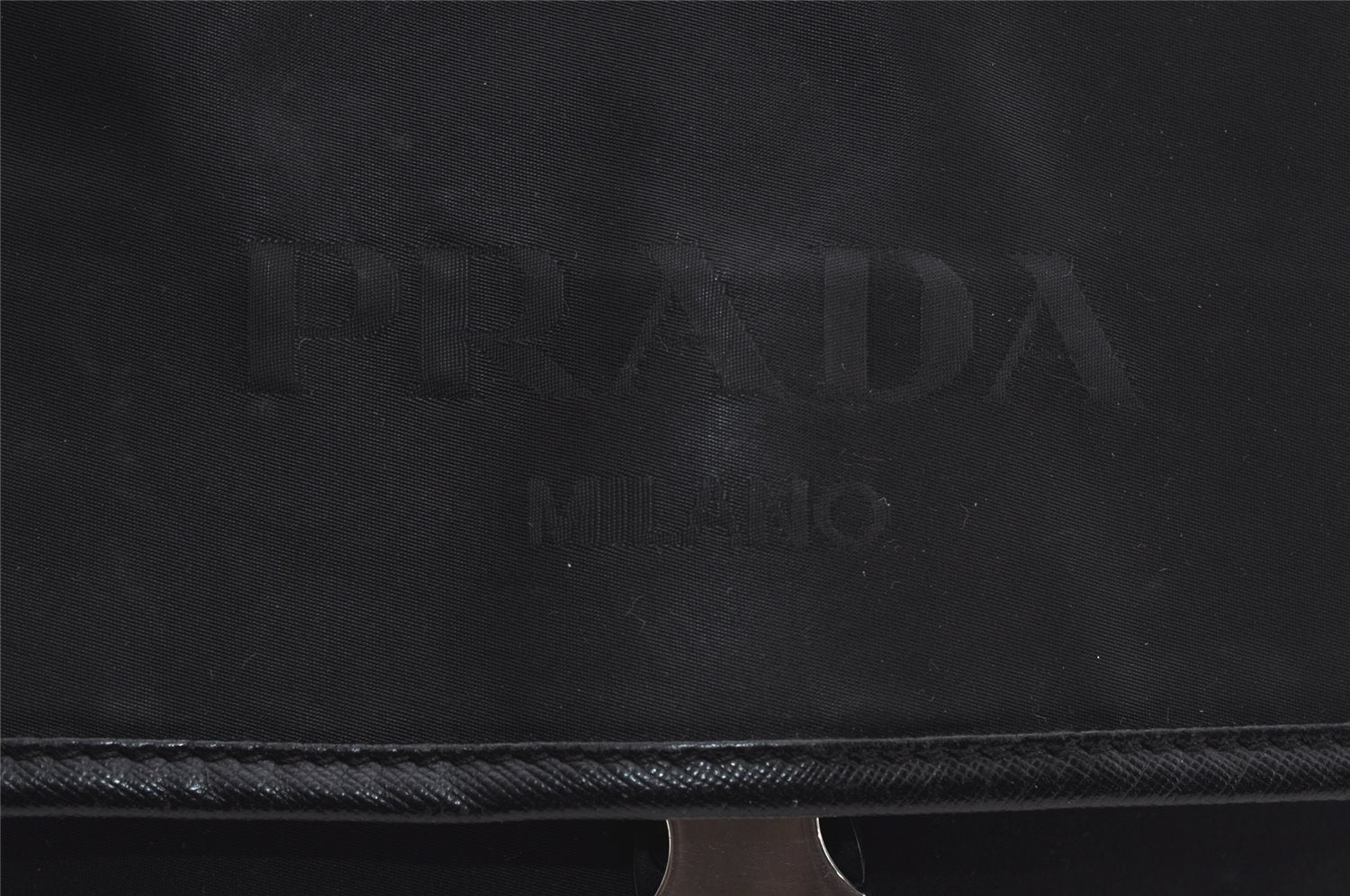 Authentic PRADA Nylon Tessuto Saffiano Leather Shoulder Cross Bag Black 5530I