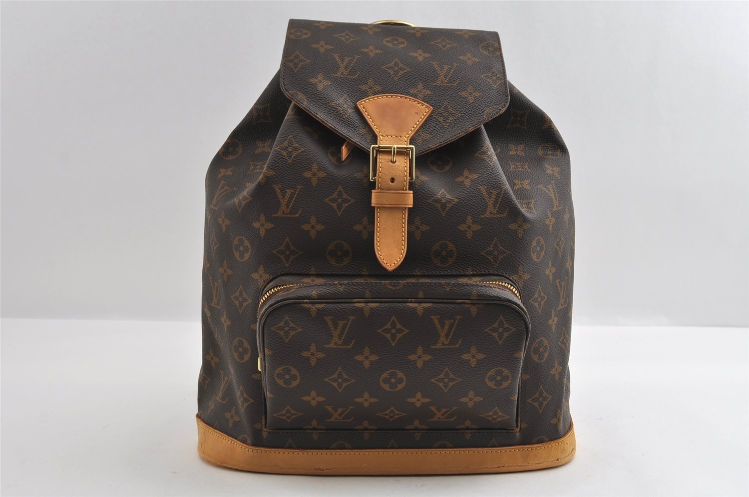 Authentic Louis Vuitton Monogram Montsouris GM Backpack M51135 LV 5531I