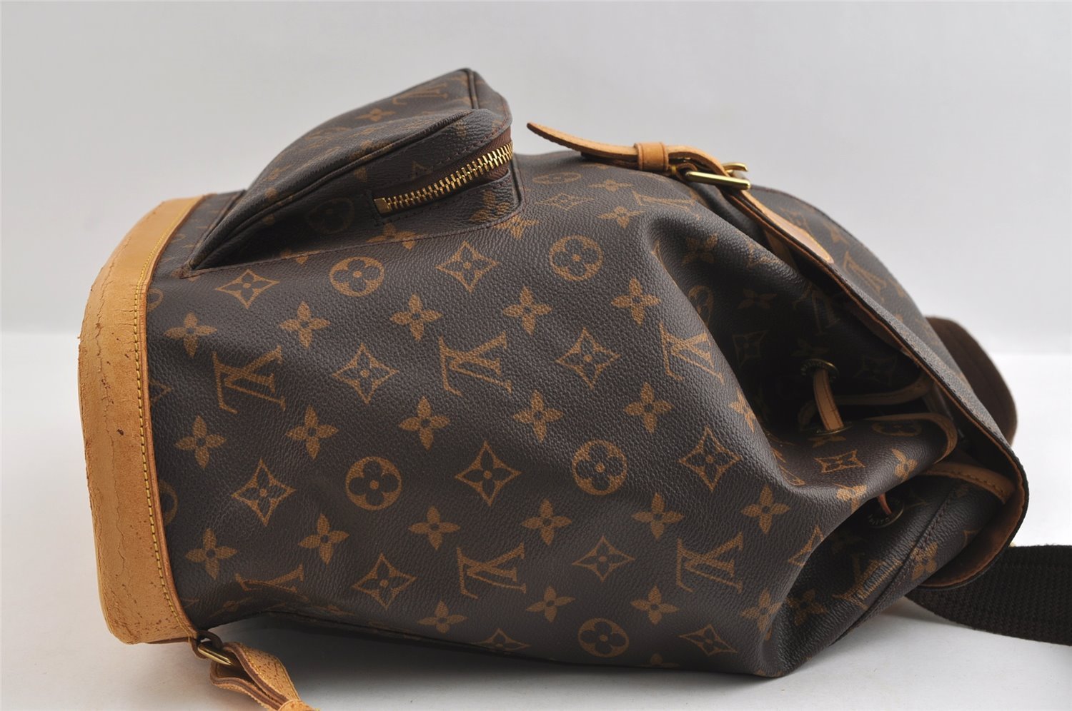 Authentic Louis Vuitton Monogram Montsouris GM Backpack M51135 LV 5531I