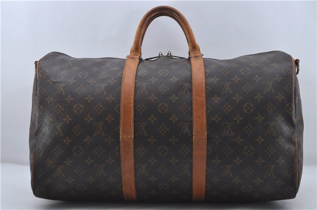 Auth Louis Vuitton Monogram Keepall Bandouliere 50 Boston Bag M41416 LV 5532C