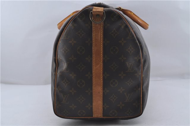 Auth Louis Vuitton Monogram Keepall Bandouliere 50 Boston Bag M41416 LV 5532C