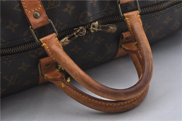 Auth Louis Vuitton Monogram Keepall Bandouliere 50 Boston Bag M41416 LV 5532C