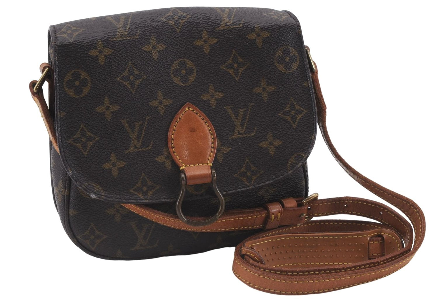 Auth Louis Vuitton Monogram Saint Cloud MM Shoulder Cross Bag M51243 LV 5533D
