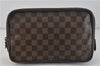 Authentic LOUIS VUITTON Damier Trousse Toilette Clutch Hand Bag N47623 LV 5534C