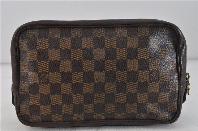 Authentic LOUIS VUITTON Damier Trousse Toilette Clutch Hand Bag N47623 LV 5534C