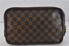 Authentic LOUIS VUITTON Damier Trousse Toilette Clutch Hand Bag N47623 LV 5534C