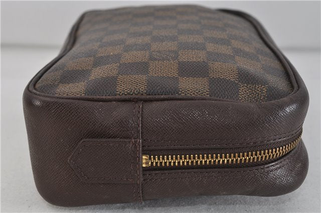 Authentic LOUIS VUITTON Damier Trousse Toilette Clutch Hand Bag N47623 LV 5534C