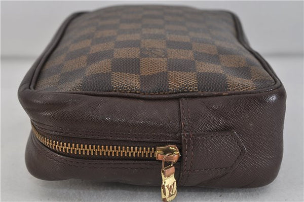 Authentic LOUIS VUITTON Damier Trousse Toilette Clutch Hand Bag N47623 LV 5534C