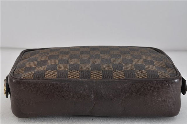 Authentic LOUIS VUITTON Damier Trousse Toilette Clutch Hand Bag N47623 LV 5534C