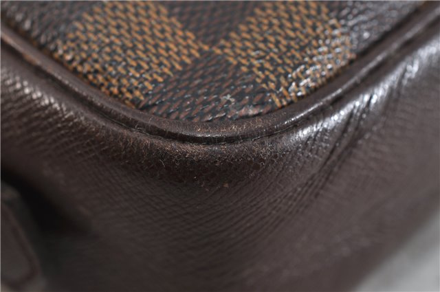 Authentic LOUIS VUITTON Damier Trousse Toilette Clutch Hand Bag N47623 LV 5534C