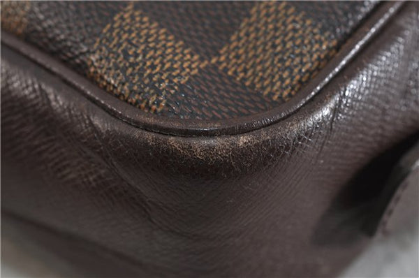 Authentic LOUIS VUITTON Damier Trousse Toilette Clutch Hand Bag N47623 LV 5534C