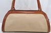 Authentic PRADA Vintage Canvas Leather Shoulder Tote Bag Beige Brown 5535I