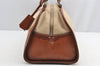 Authentic PRADA Vintage Canvas Leather Shoulder Tote Bag Beige Brown 5535I