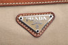 Authentic PRADA Vintage Canvas Leather Shoulder Tote Bag Beige Brown 5535I