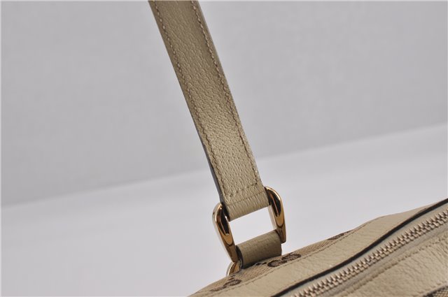 Authentic GUCCI Abbey Shoulder Tote Bag GG Canvas Leather 141470 Brown 5536F