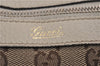 Authentic GUCCI Abbey Shoulder Tote Bag GG Canvas Leather 141470 Brown 5536F