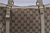 Authentic GUCCI Abbey Shoulder Tote Bag GG Canvas Leather 141470 Brown 5536F