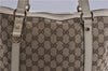 Authentic GUCCI Abbey Shoulder Tote Bag GG Canvas Leather 141470 Brown 5536F