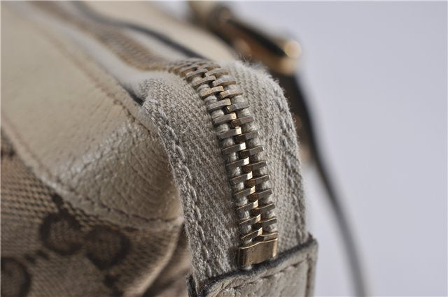 Authentic GUCCI Abbey Shoulder Tote Bag GG Canvas Leather 141470 Brown 5536F