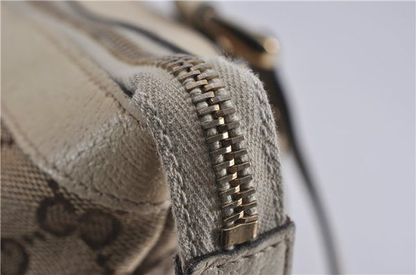 Authentic GUCCI Abbey Shoulder Tote Bag GG Canvas Leather 141470 Brown 5536F