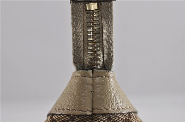 Authentic GUCCI Abbey Shoulder Tote Bag GG Canvas Leather 141470 Brown 5536F