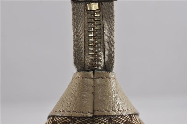 Authentic GUCCI Abbey Shoulder Tote Bag GG Canvas Leather 141470 Brown 5536F