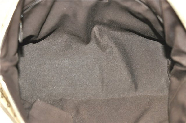 Authentic GUCCI Abbey Shoulder Tote Bag GG Canvas Leather 141470 Brown 5536F