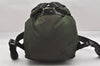 Authentic PRADA Vintage Nylon Tessuto Leather Backpack Purse Green 5536I