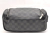 Authentic Louis Vuitton Damier Graphite Toiletry Hand Bag Pouch N47625 LV 5539I
