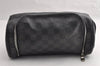 Authentic Louis Vuitton Damier Graphite Toiletry Hand Bag Pouch N47625 LV 5539I