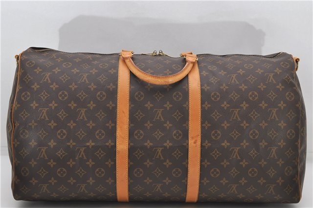 Auth Louis Vuitton Monogram Keepall Bandouliere 60 Boston Bag M41412 LV 5541D