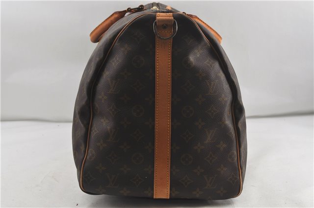 Auth Louis Vuitton Monogram Keepall Bandouliere 60 Boston Bag M41412 LV 5543D