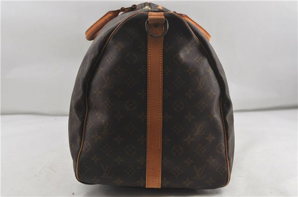 Auth Louis Vuitton Monogram Keepall Bandouliere 60 Boston Bag M41412 LV 5543D