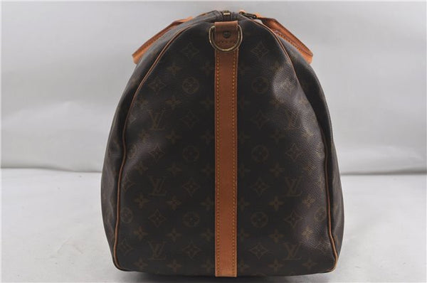 Auth Louis Vuitton Monogram Keepall Bandouliere 60 Boston Bag M41412 LV 5543D