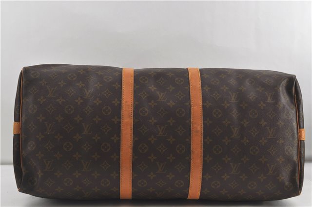 Auth Louis Vuitton Monogram Keepall Bandouliere 60 Boston Bag M41412 LV 5543D