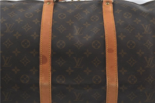 Auth Louis Vuitton Monogram Keepall Bandouliere 60 Boston Bag M41412 LV 5543D