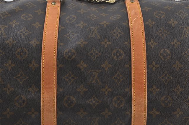 Auth Louis Vuitton Monogram Keepall Bandouliere 60 Boston Bag M41412 LV 5543D