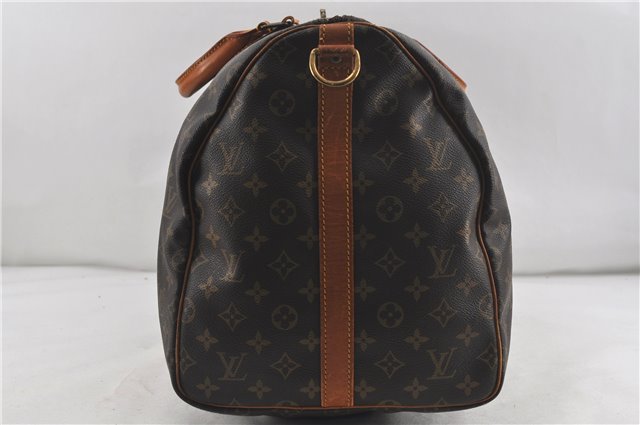 Auth Louis Vuitton Monogram Keepall Bandouliere 55 Boston Bag M41414 LV 5544D