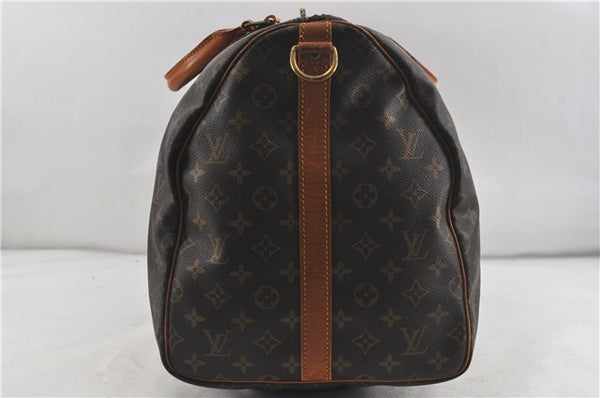 Auth Louis Vuitton Monogram Keepall Bandouliere 55 Boston Bag M41414 LV 5544D