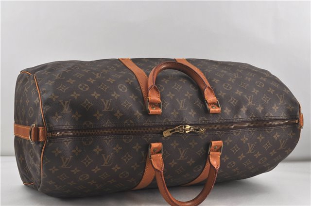 Auth Louis Vuitton Monogram Keepall Bandouliere 55 Boston Bag M41414 LV 5544D