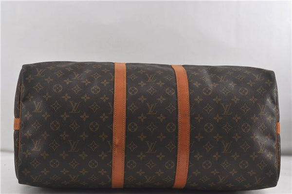 Auth Louis Vuitton Monogram Keepall Bandouliere 55 Boston Bag M41414 LV 5544D