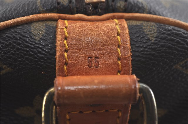 Auth Louis Vuitton Monogram Keepall Bandouliere 55 Boston Bag M41414 LV 5544D