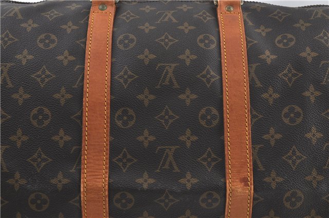 Auth Louis Vuitton Monogram Keepall Bandouliere 55 Boston Bag M41414 LV 5544D